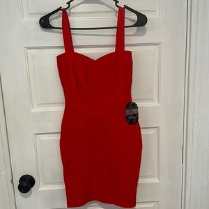 Red bodycon dress